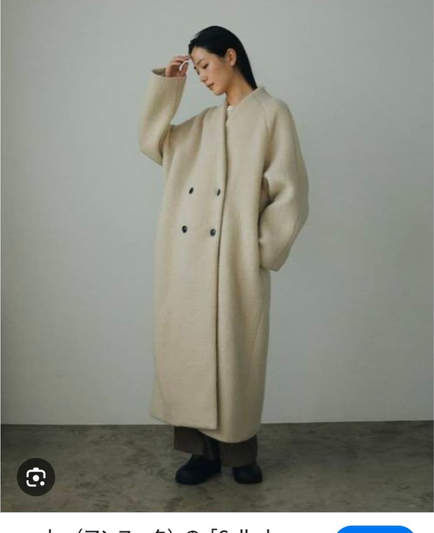 anuke シャギーコート　　36 アイボリー