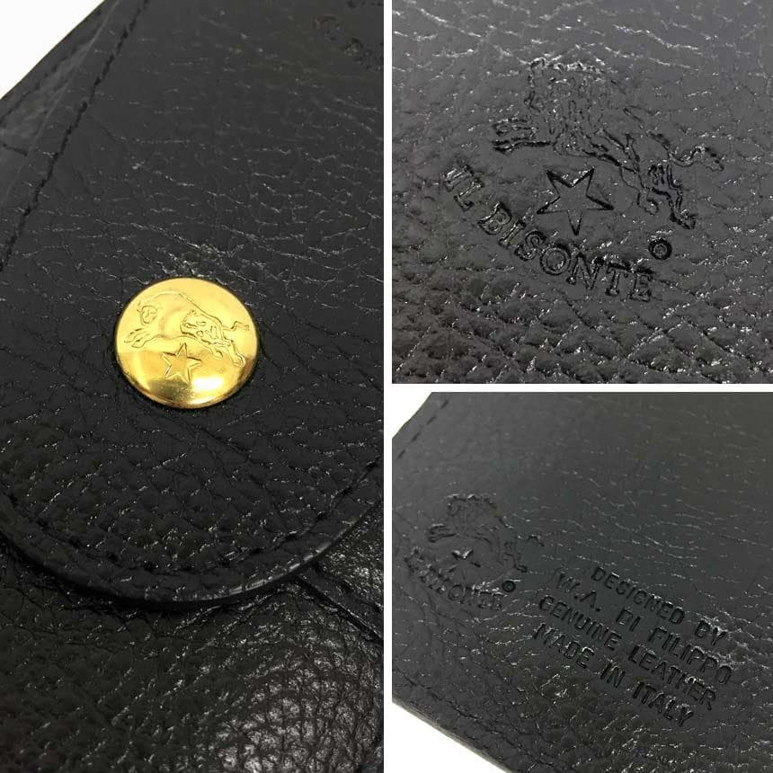 IL BISONTE レザー ペンケース ブラック aq12018
