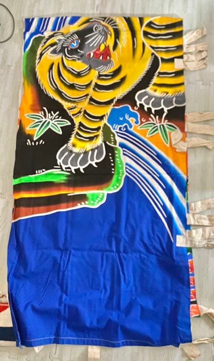 虎退治 旗 虎 武士 兜 子どもの日 昭和 レトロ 鯉のぼり