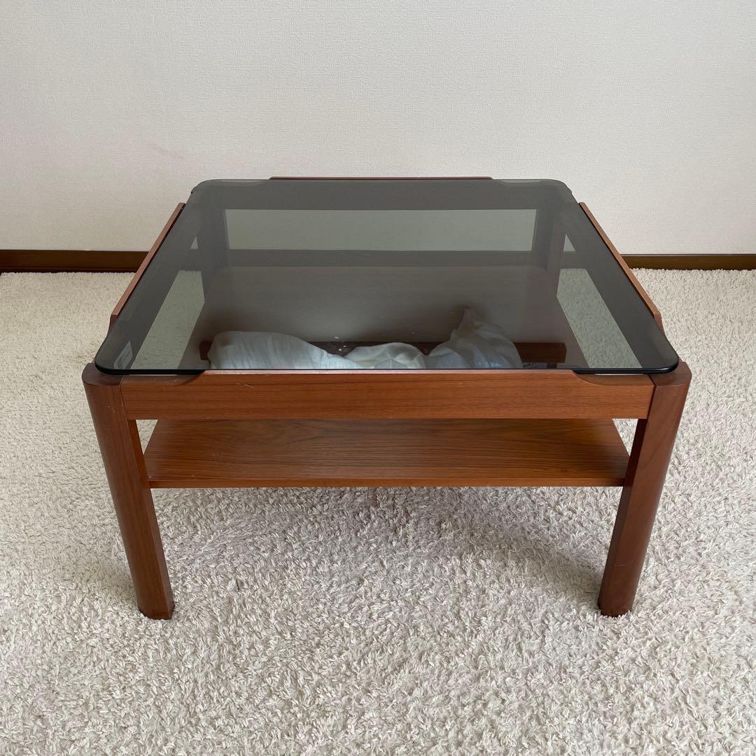 Myer メイヤー スモークガラストップ ローテーブル ヴィンテージ