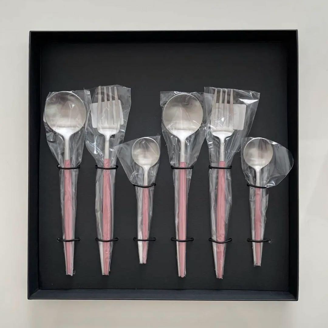 【新品】クチポール ゴア ピンク シルバー デザート 6本セット ※箱無し