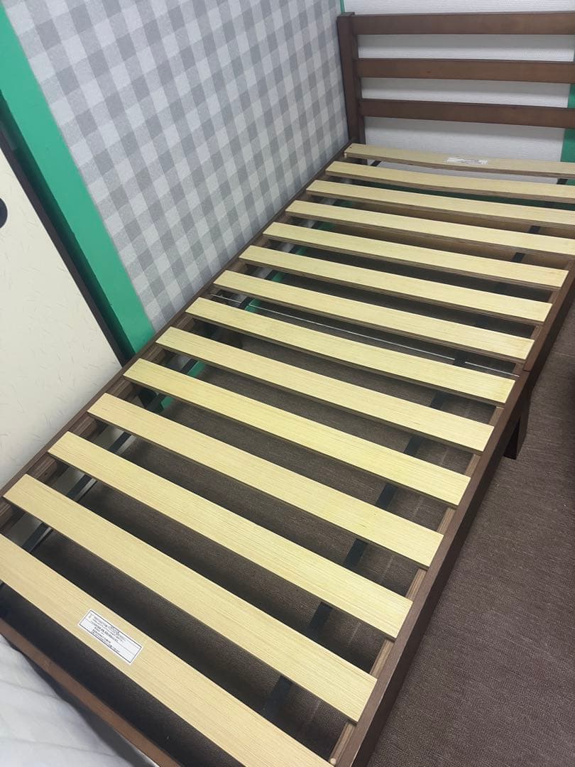 木製スラット シングルベッドフレーム【取りに来て頂ける方限定。大阪市港区です】
