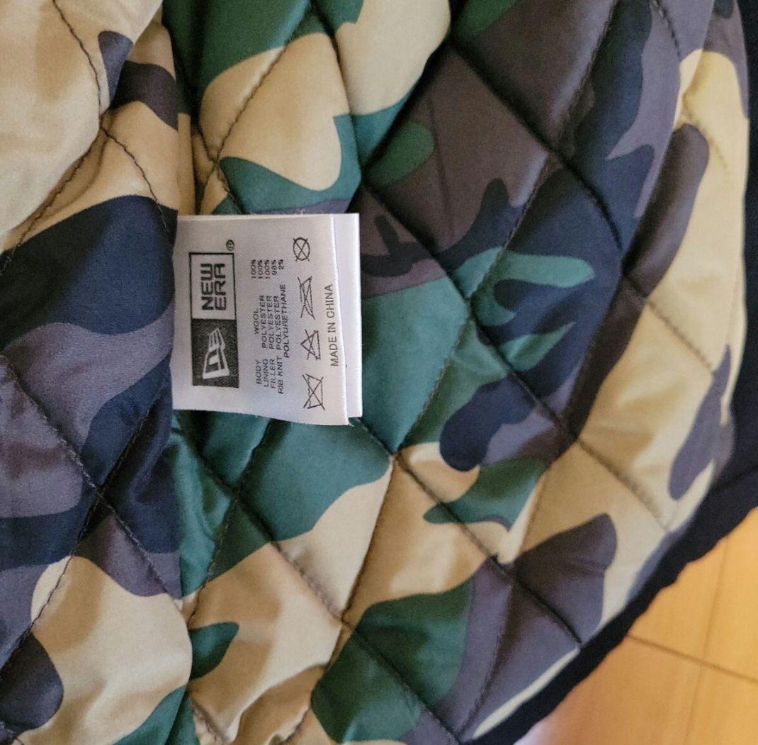 中古美品★New Era ネイビー Nロゴ ジャケット XLサイズ