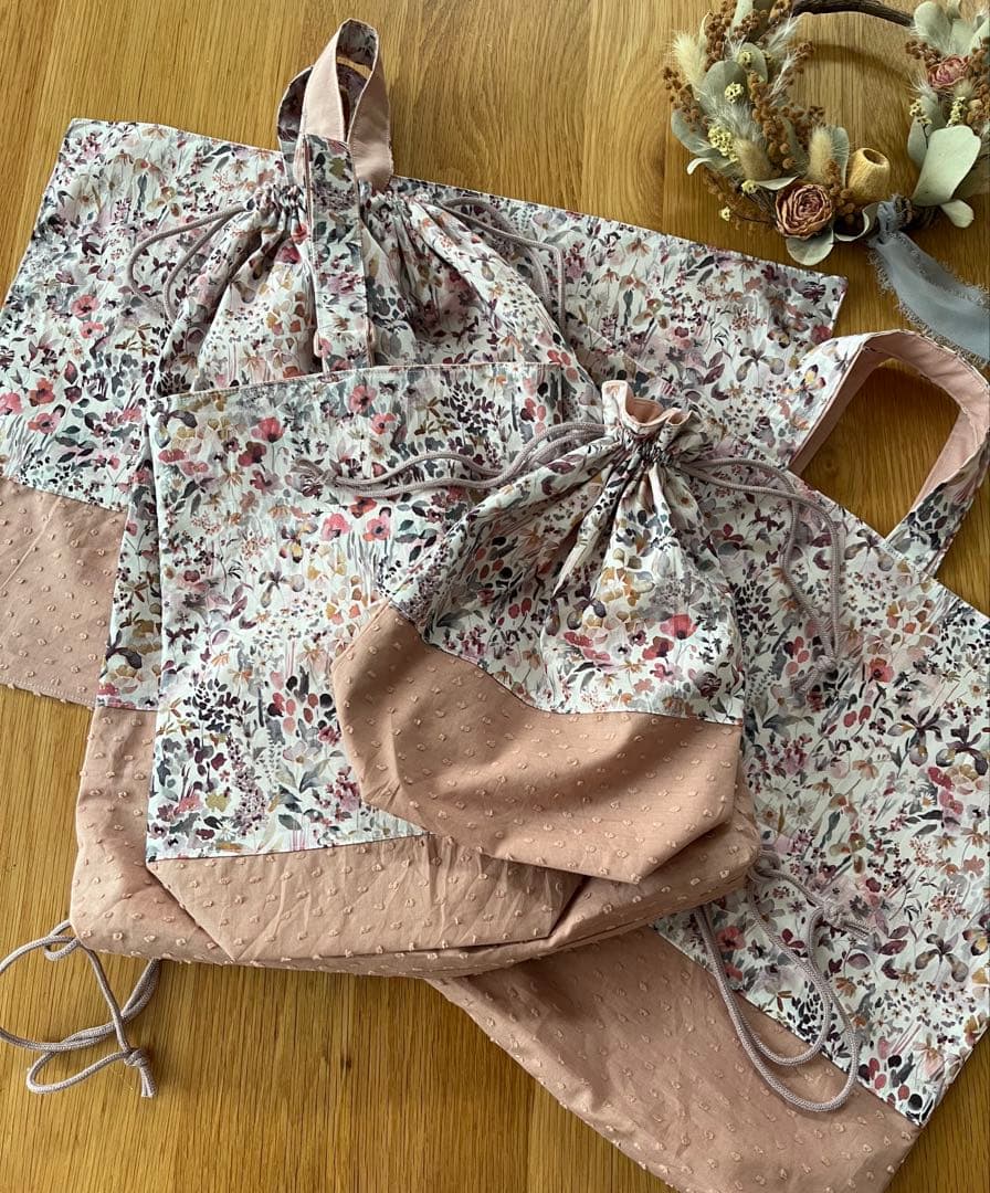 rin＊リバティ生地使用＊フェルダ＊巾着セット