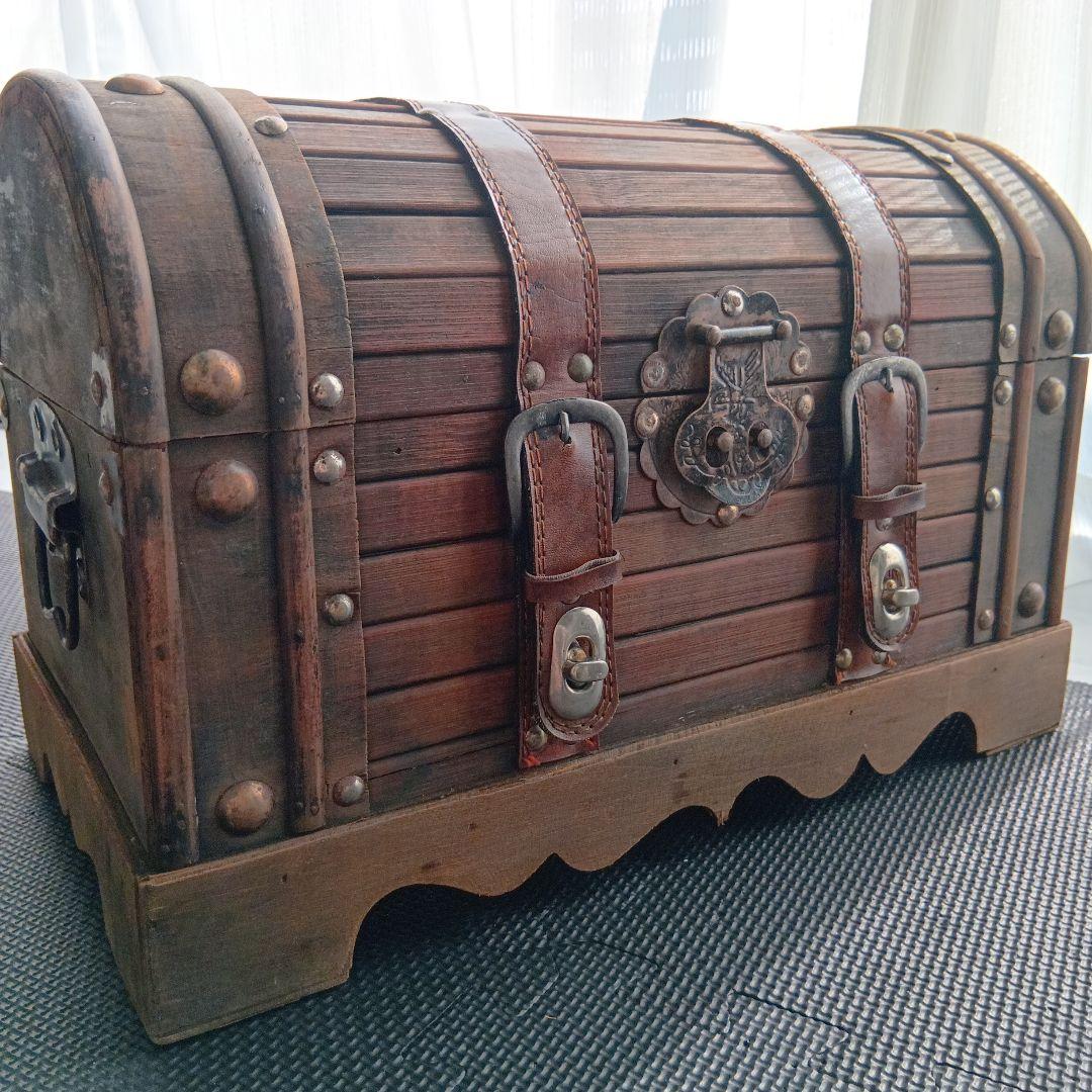 WOODEN TRUNK 木製トランク型収納ボックス アンティーク