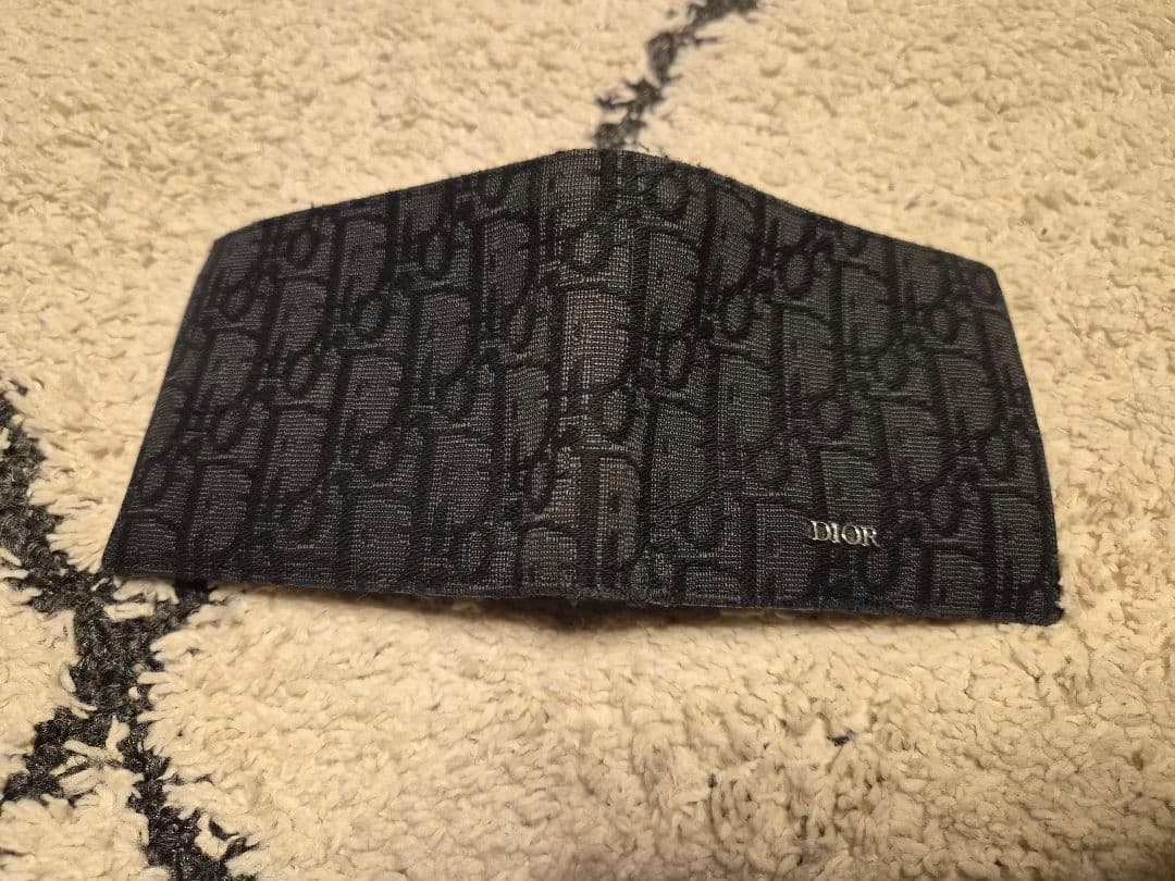 Dior ブラック オブリーク　二つ折り財布