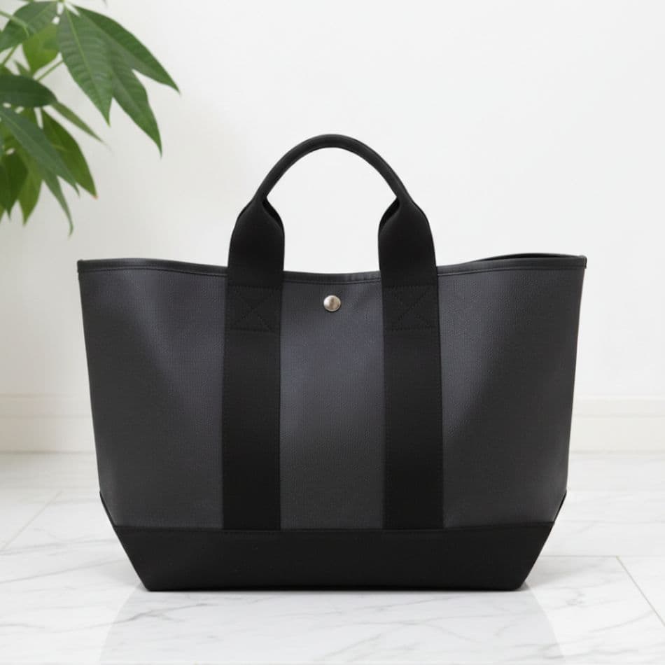 ✨未使用級✨TOPKAPI　スコッチグレイン　ネオレザー　トートバッグ　A4　黒