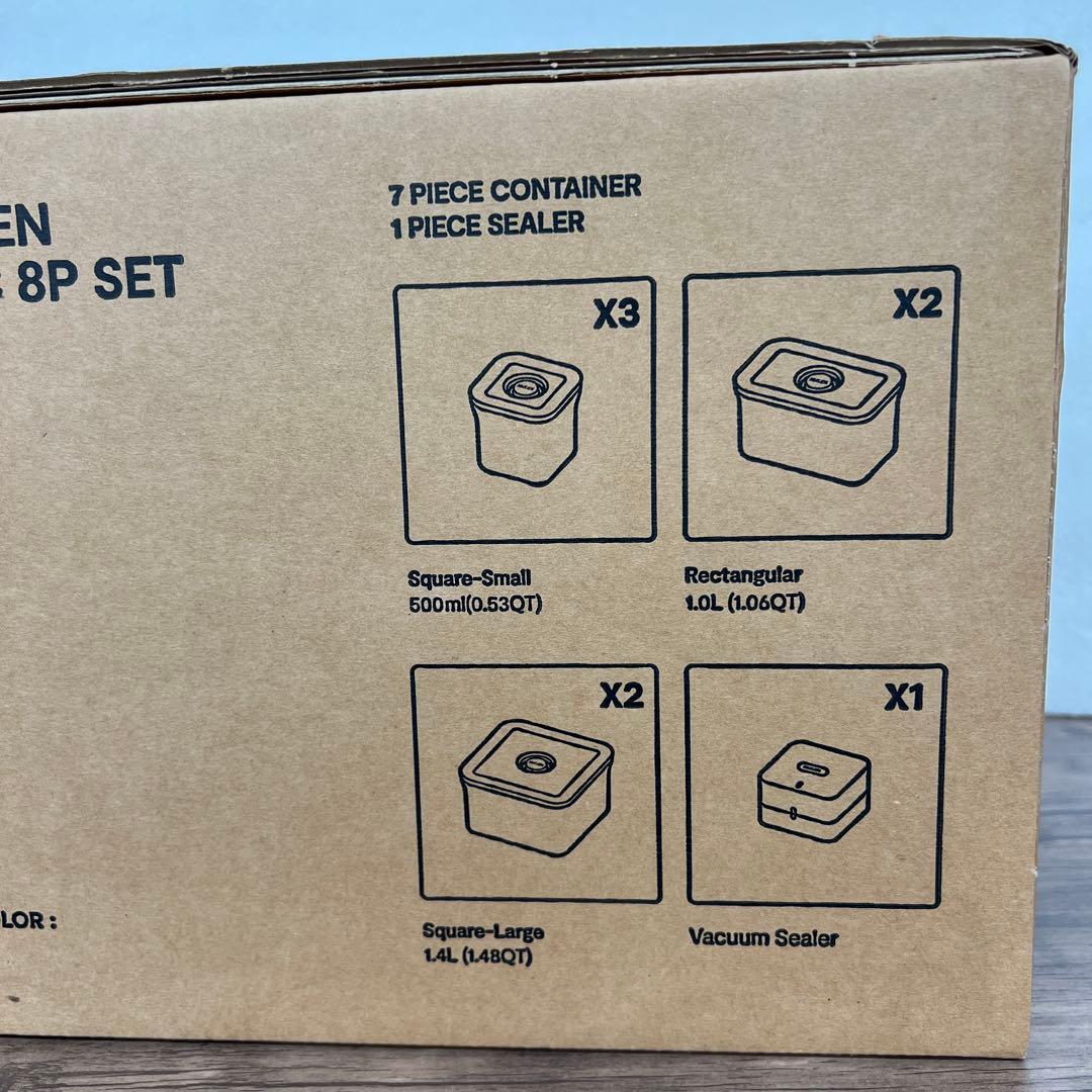 12666 VAKUEN 真空保存容器&全自動食品シーラー機 ショート8点セット
