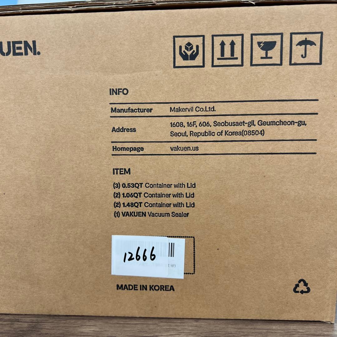 12666 VAKUEN 真空保存容器&全自動食品シーラー機 ショート8点セット