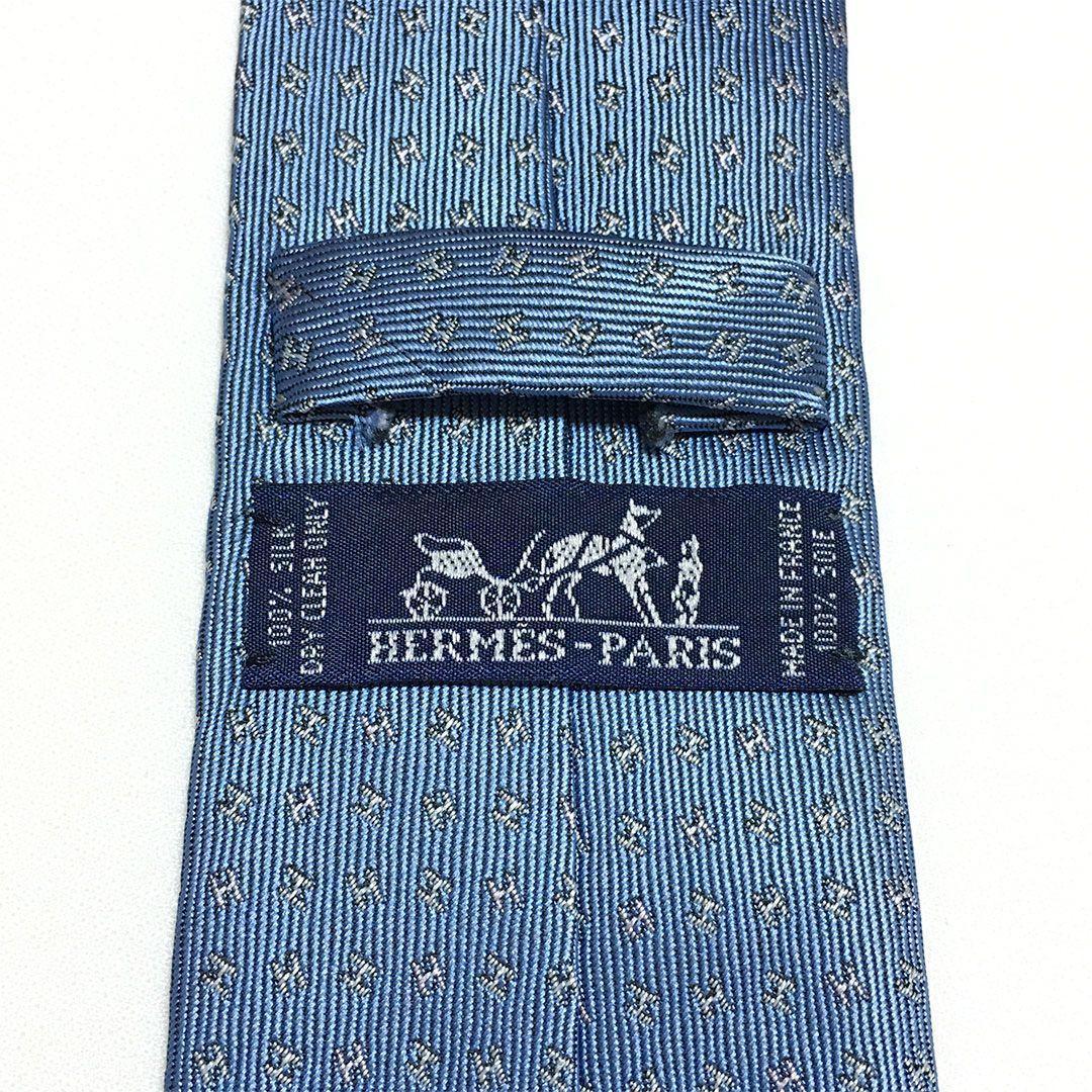 未使用級 エルメス HERMES ネクタイ H織りタイ ファソネH H柄