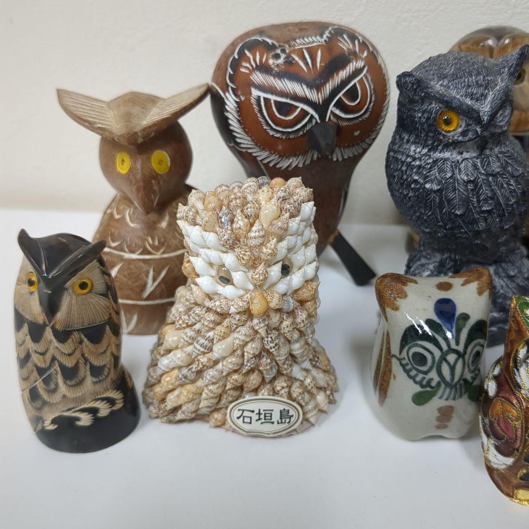 フクロウ置物セット