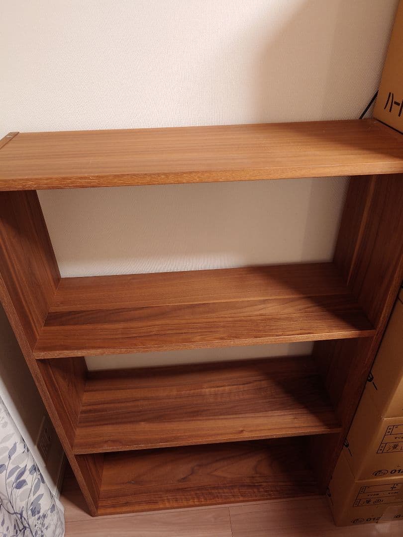木製3段シェルフ ブラウン