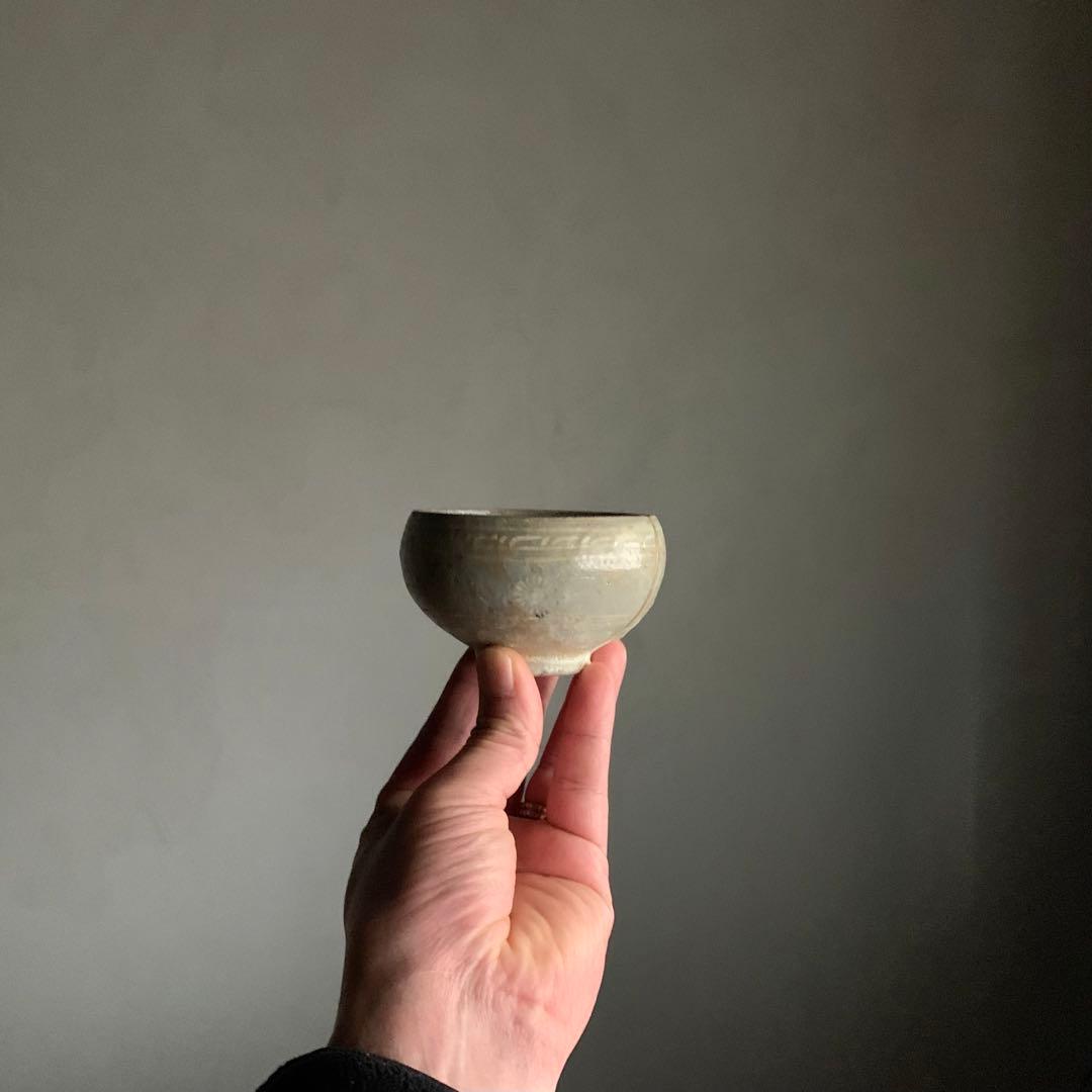 高麗青磁 白黒象嵌 盃 ぐい呑み 酒器 古美術 古道具 アンティーク