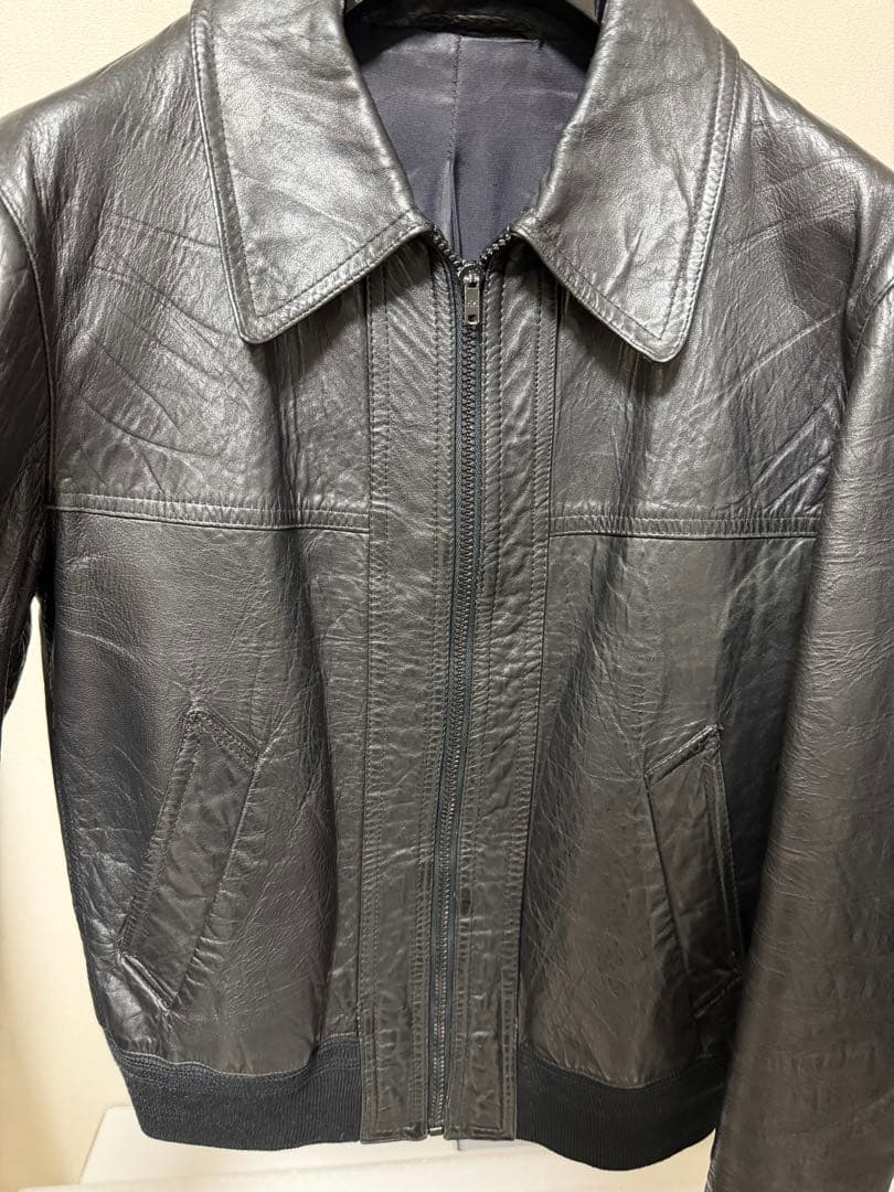 70s エディ スリマン リブ レザー ビンテージ hedi slimane