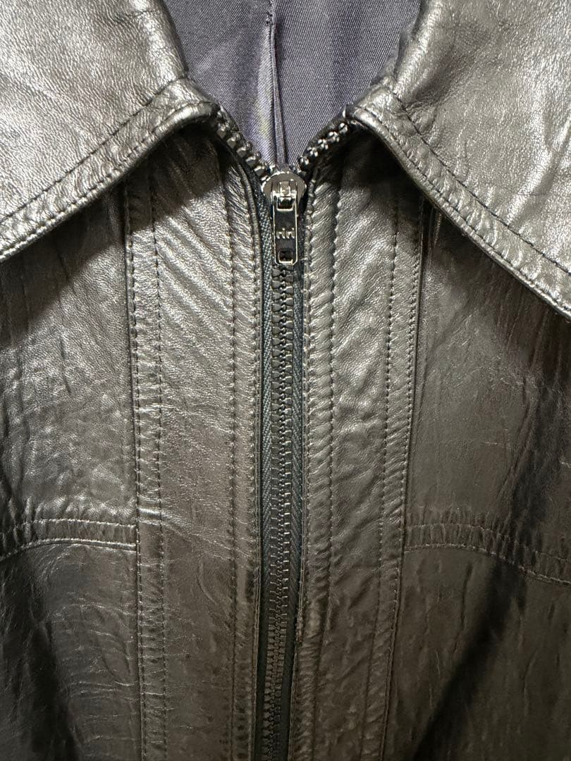 70s エディ スリマン リブ レザー ビンテージ hedi slimane