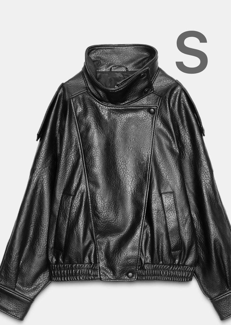 【正規品】ZARAフェイクレザージャケット Sサイズ | ブラック