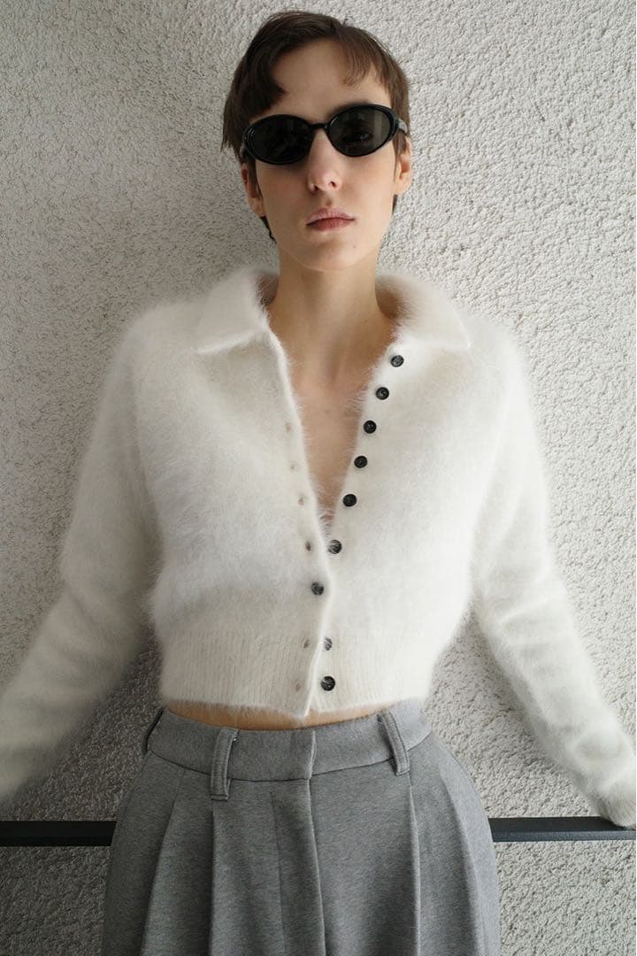 クラネ　アンゴラニット　ANGORA SHORT KNIT CARDIGAN