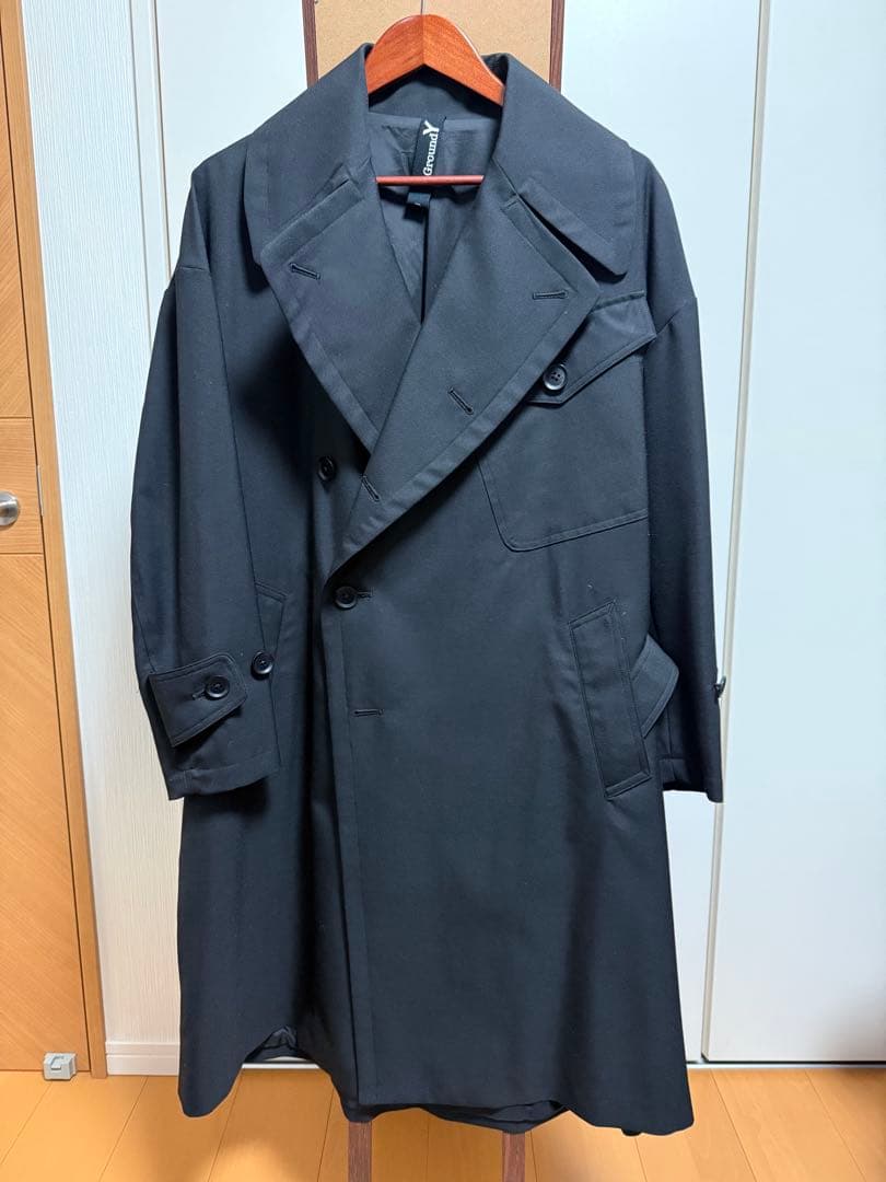 Ground Y ヨウジヤマモト トレンチコート ブラック