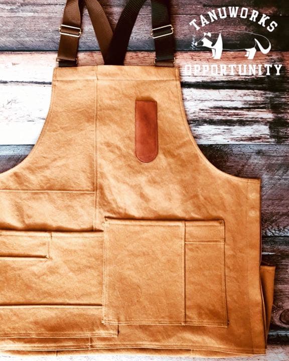 TP-17  エプロン　ベスト　倉敷帆布生地使用