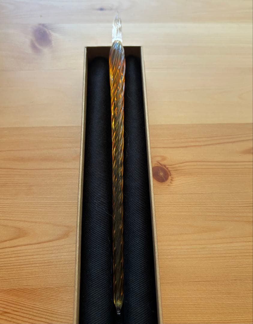 HASE硝子工房 ガラスペン 辻風 オレンジ