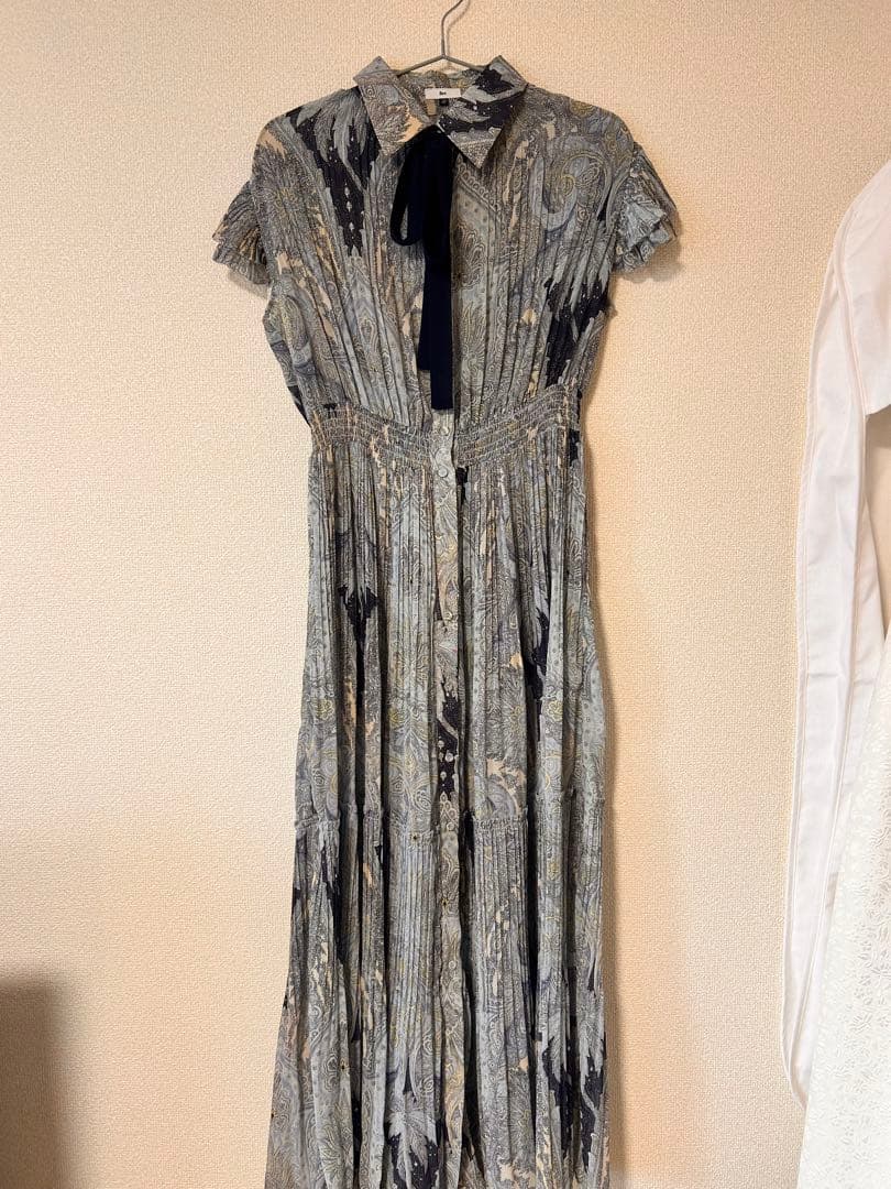 花柄プリーツワンピース 38サイズ