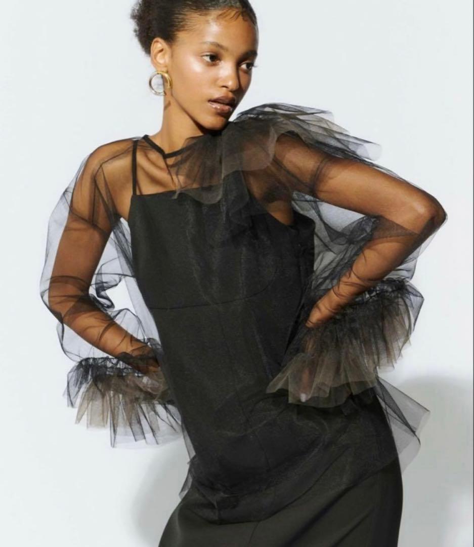 ワンピース andresd blooming tulle dress