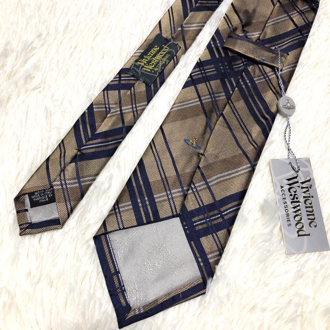 【イタリア製】新品 ヴィヴィアンウエストウッド ネクタイ オーブ 高級シルク