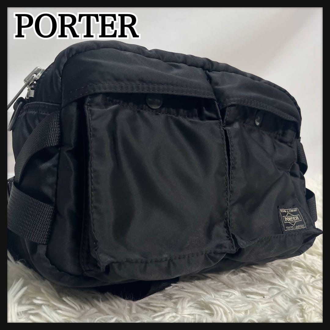 【極美品】PORTER ポーター　タンカー　ボディバッグ　ブラック