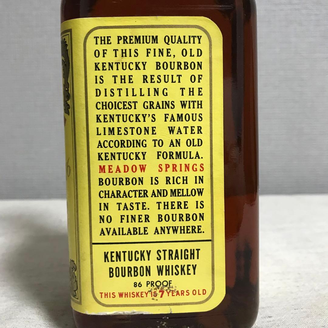 メドウスプリングス7年 未開栓 オールドボトル 古酒 バーボン 終売品 90年代