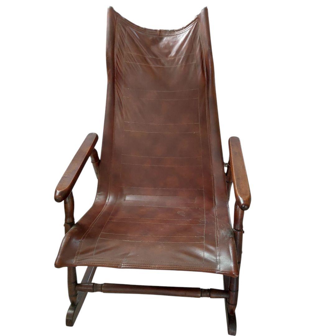 vintage ロッキングチェアー leather シート