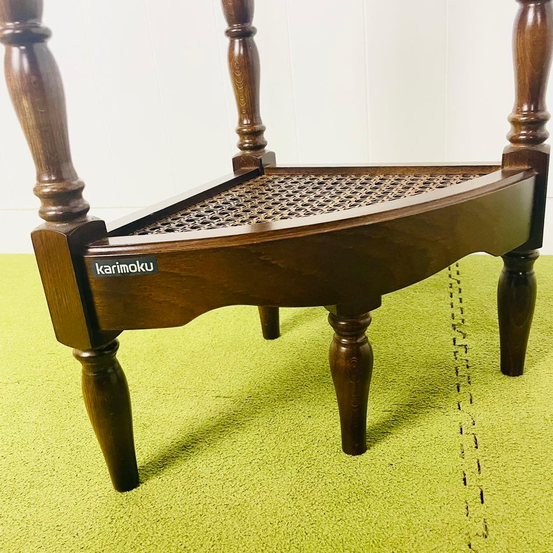 カリモク コロニアル　オールドカリモク　コーナーテーブル コーナーラック