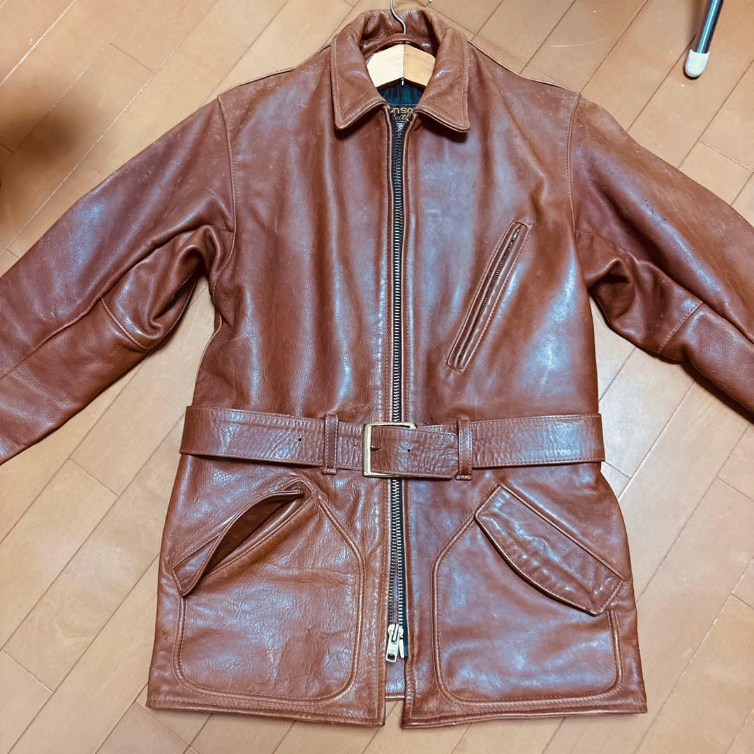 ヌ*ス様 ⭐︎Vanson Leathers ブラウン レザージャケット 36⭐