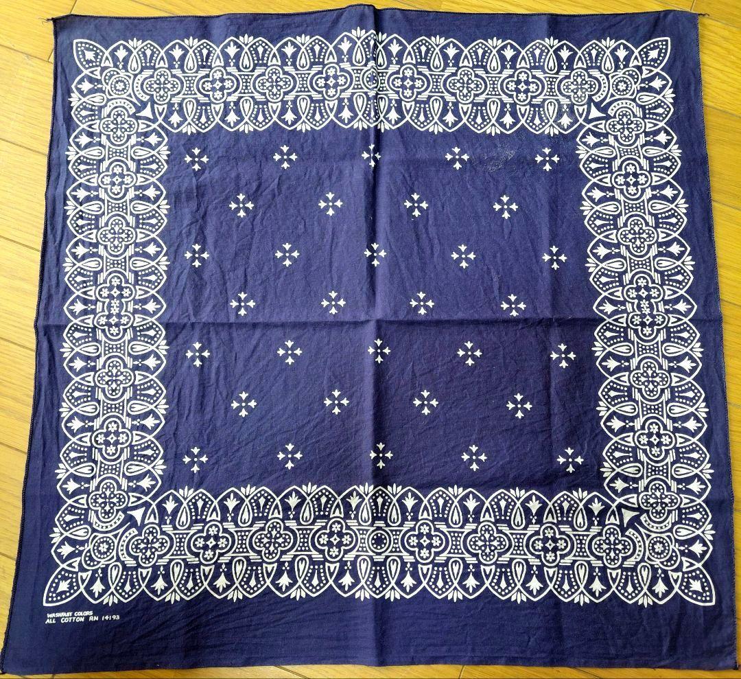 ビンテージバンダナ　アイアンクロス柄