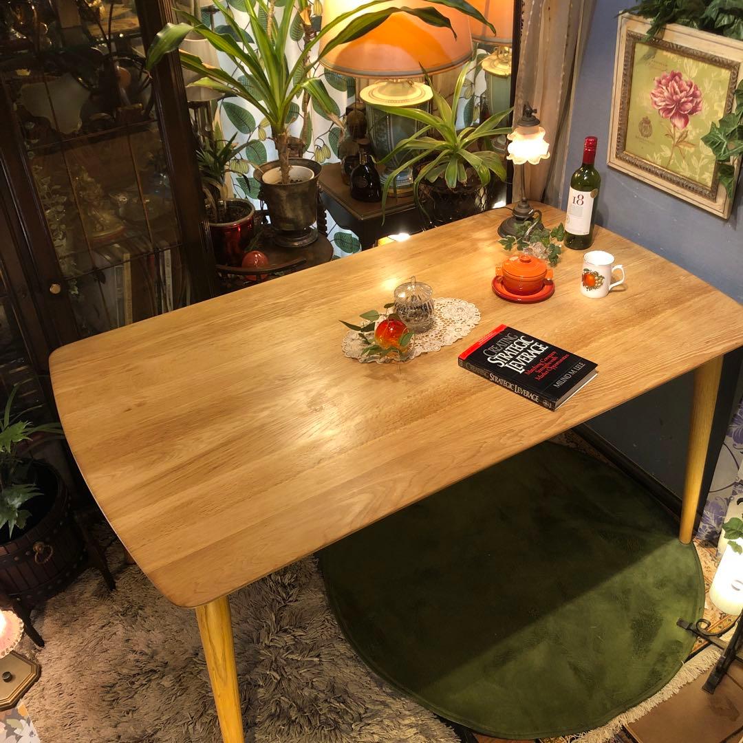 ヴィンテージ IDC OTSUKAオークソリッド　テーブル