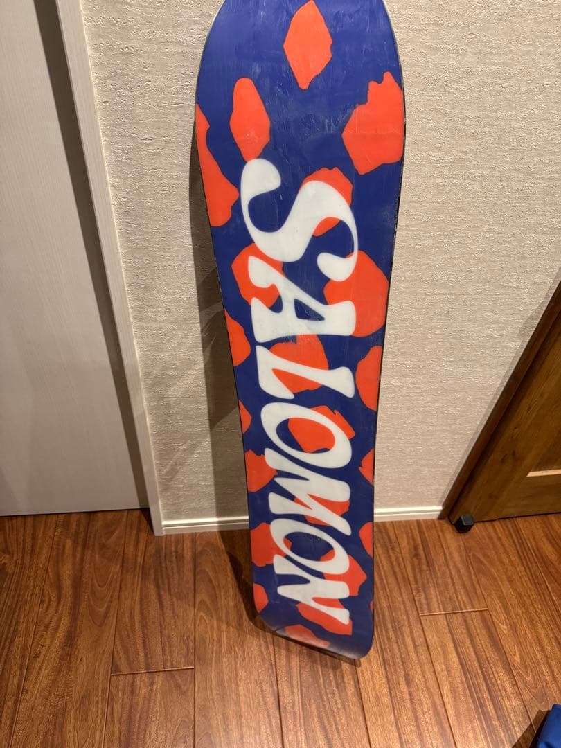 SALOMON キッズスノーボードセット　125 バインディング付 カバー付き