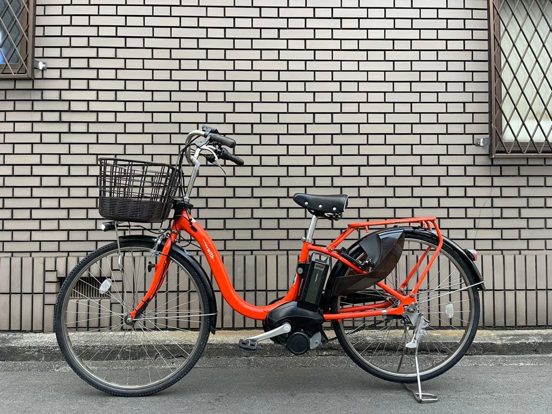 12.8ahヤマハパスウィット電動アシスト自転車26インチ防犯登録送料込み