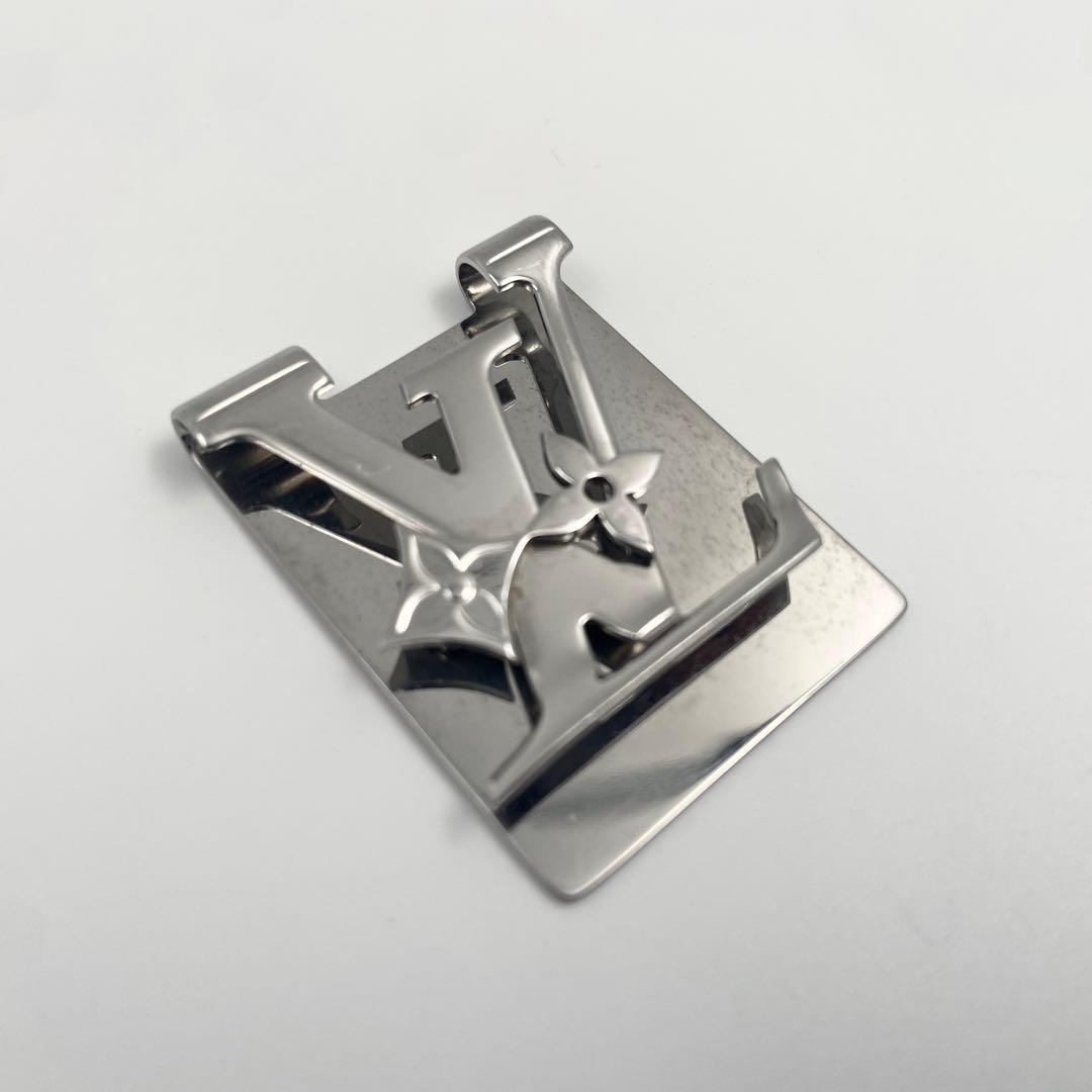 【✨希少美品】ルイヴィトン マネークリップ モノグラム ロウ LV シルバー