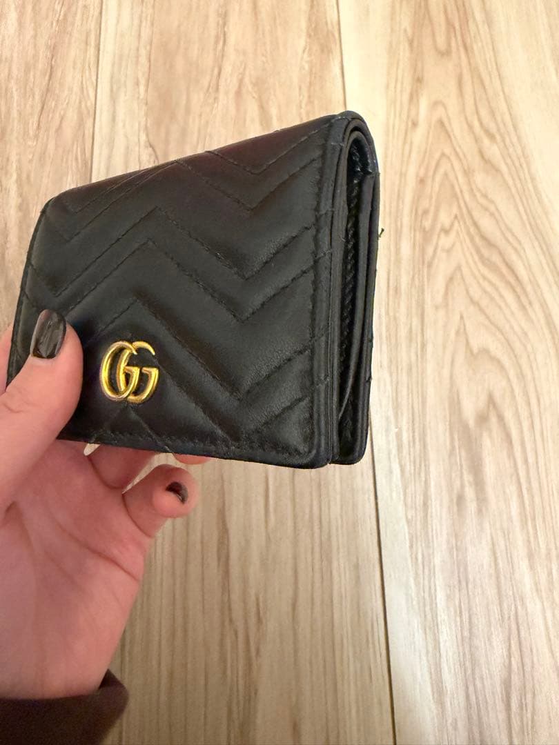 miuページ GUCCI GGマーモント マテラッセ 三つ折り財布 正規品