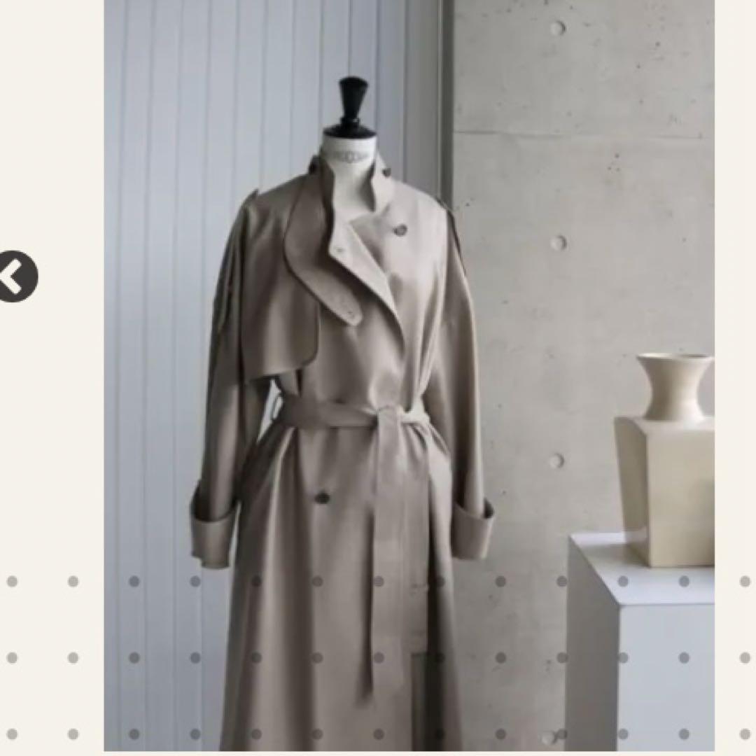 メゾンドアール　フラノノーカラートレンチコート