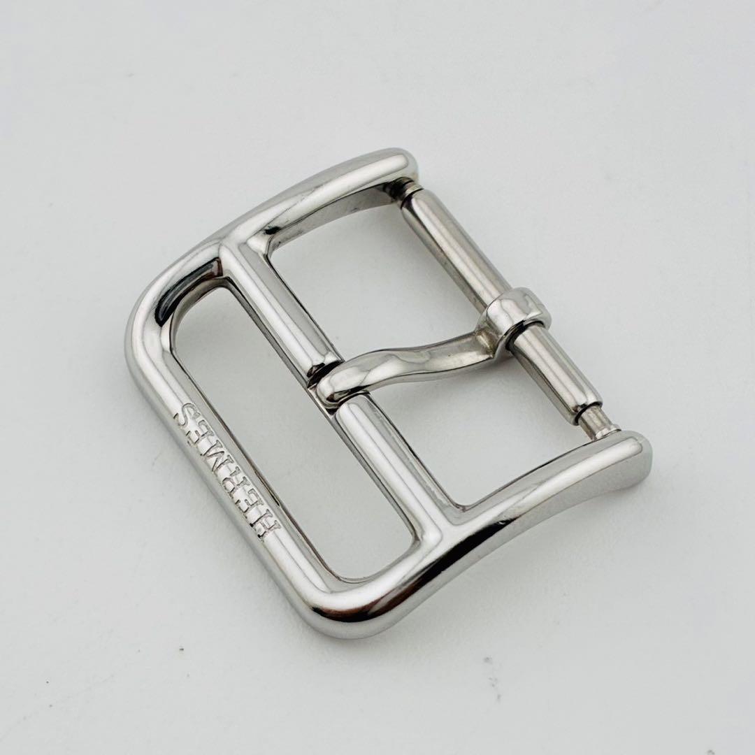 10087　尾錠　HERMES　エルメス　幅17mm 純正尾錠　シルバー　腕時計