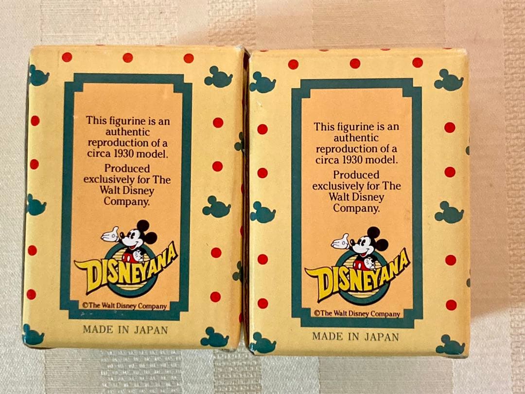 ミッキー、ミニー　フィギュア　置物　ドアストッパー　テリア　2点