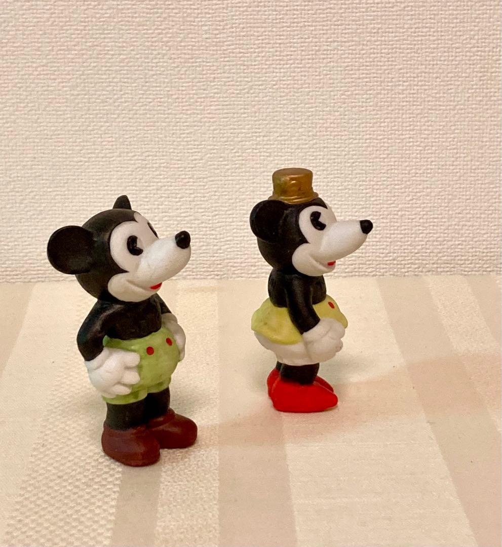 ミッキー、ミニー　フィギュア　置物　ドアストッパー　テリア　2点