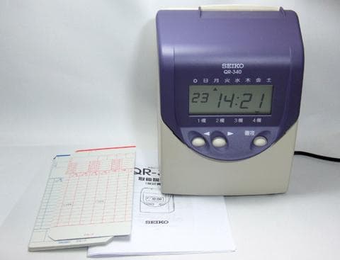 ★清掃済 美品 SEIKO タイムレコーダー QR-340 + 新品カード20枚
