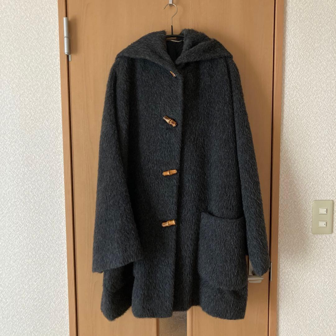 GUCCI フード付きダッフルコート 40サイズ ダークグレー
