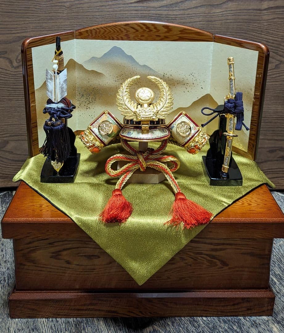 収納飾り　徳川家康　兜道具一式 徹舟作　兜　収納　収納兜飾り　徹舟　五月人形