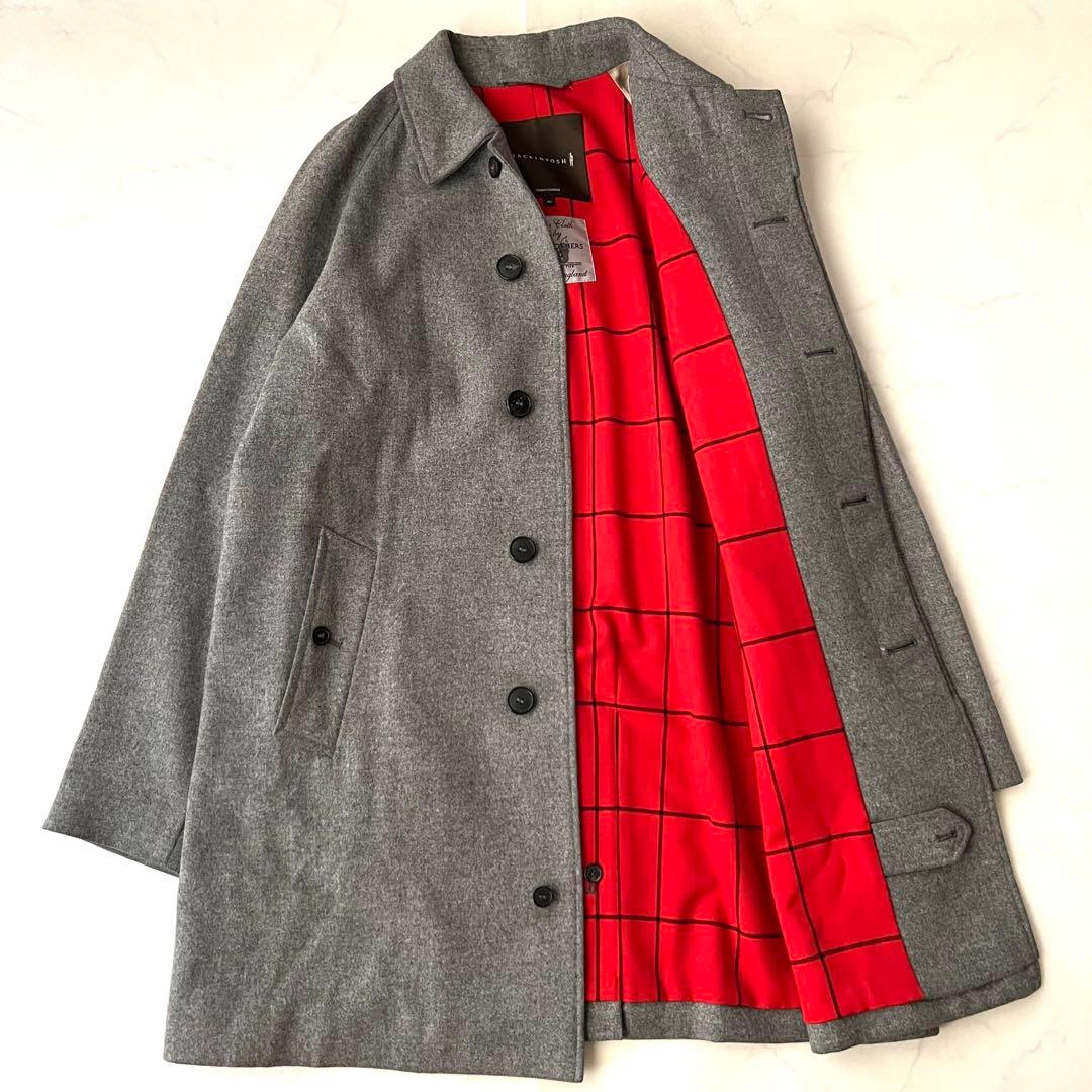 マッキントッシュ フォックスブラザーズ ステンカラーコート 42 XL グレー