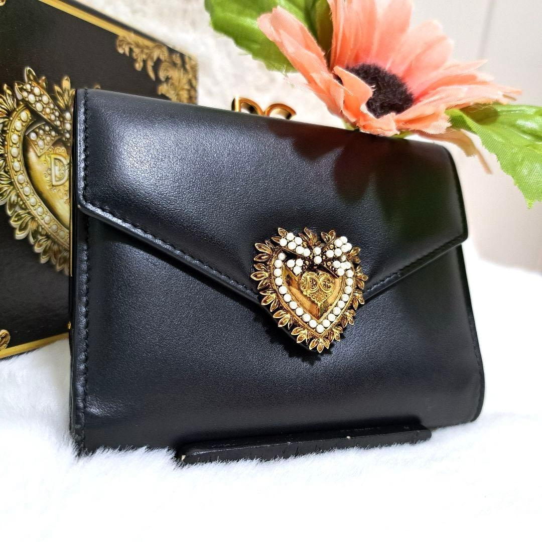 ✨極美品　付属品完備✨ドルガバ　三つ折り　がま口　ディボーション　ハード　レザー