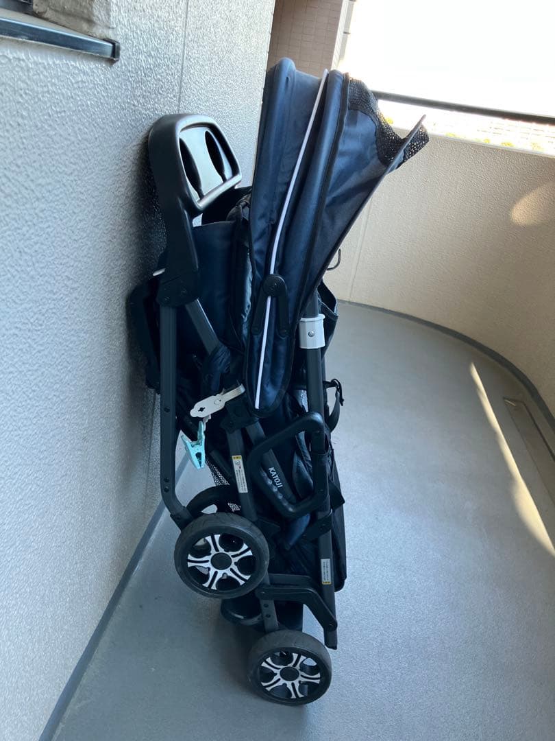 KATOJI ベビーカー 二人でゴー（ネイビー）