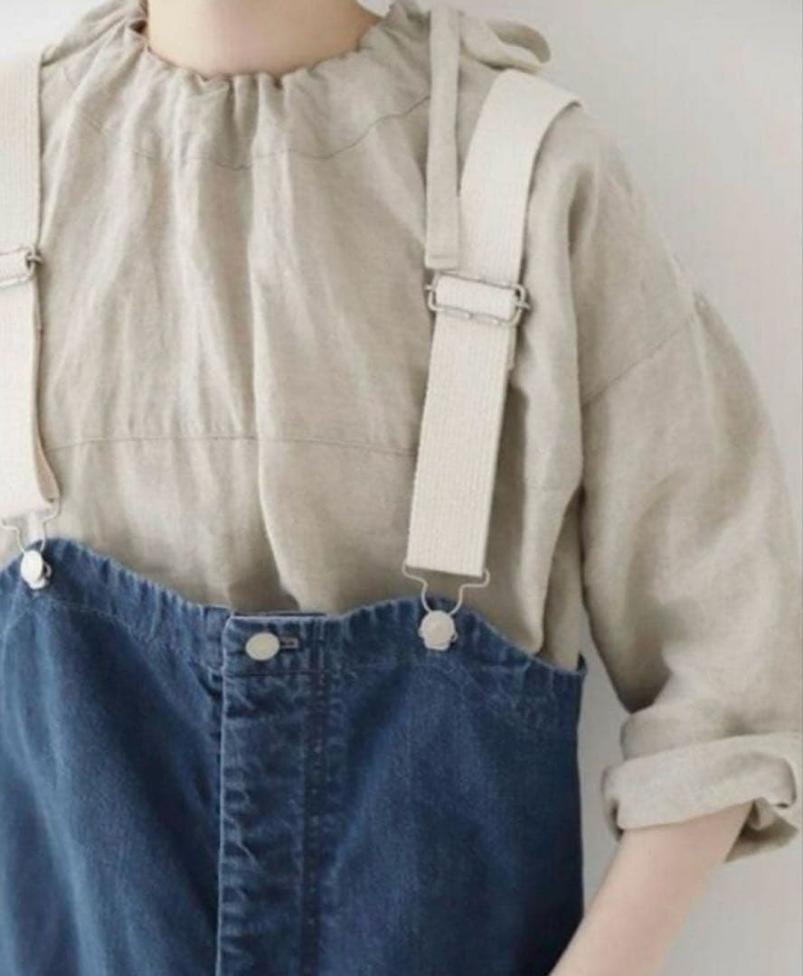 【美品】ネストローブ nestrobe デニムデッキサロペット