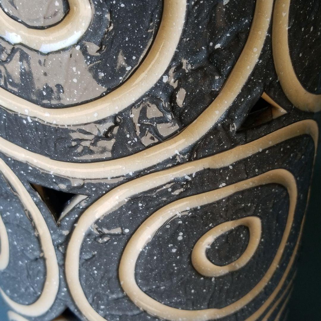 信楽焼傘立て  丸彫 高さ４５cm